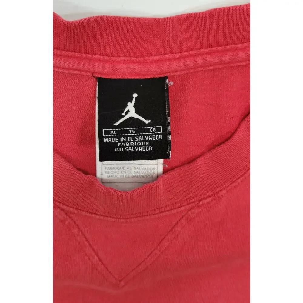 Vintage Men's Air Jordan 23 Red Cotton T-Shirt XL